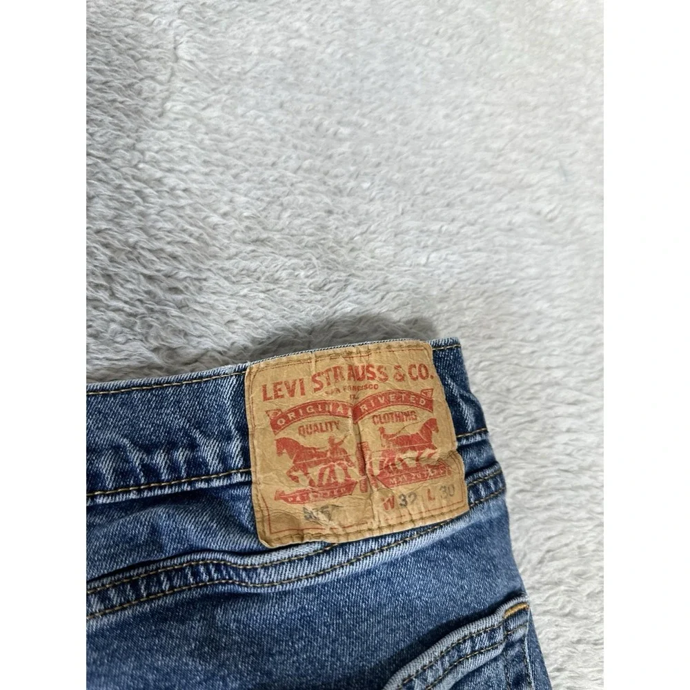 Levi's 505 Mens Straight Denim Jeans Size 32x30 Pants‎ Distressed Ankle